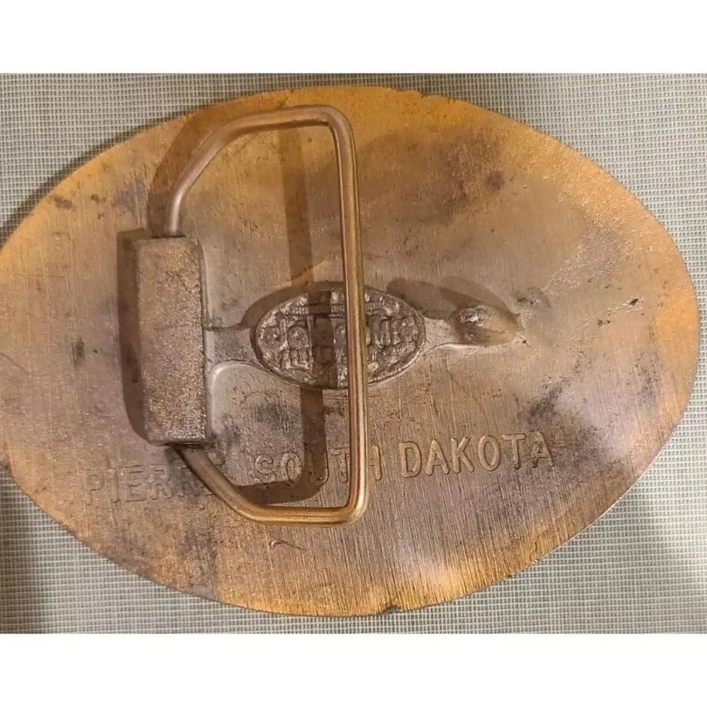 Belt Buckle Mens Lake Sharpe South Dakota Daleco Mfg